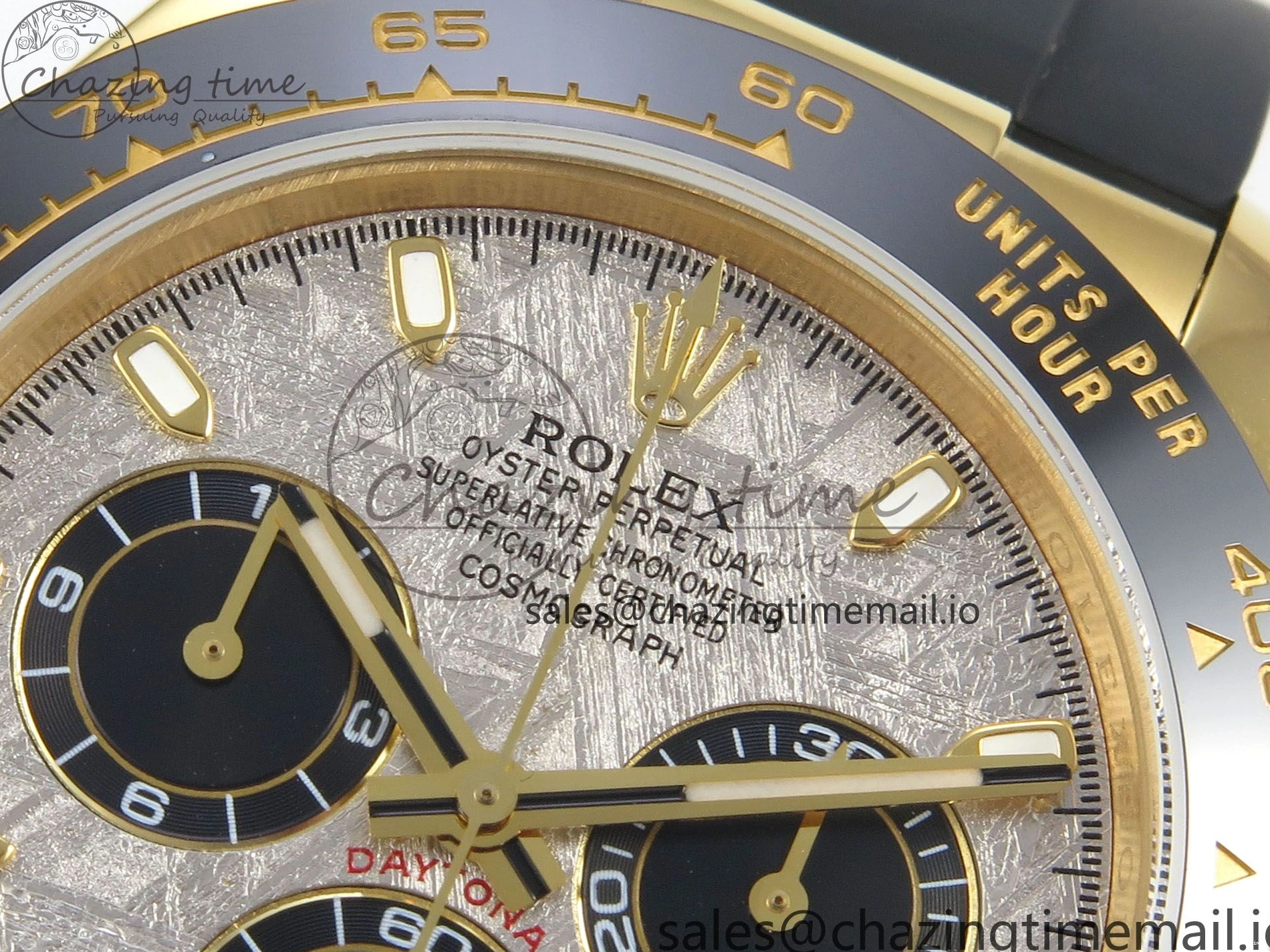 MiroTime 0502 Daytona 116508 YG 3CF 1:1 Best Edition Black Bezel Meteorite Dial on Oysterflex Strap SH4130 V2(Mod Version) Effortless 119